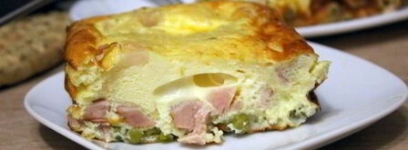 омлет с копченым мясом и зеленым горошком. Шаг 8