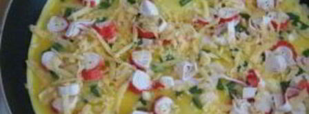 омлет с крабовыми палочками. Шаг 6