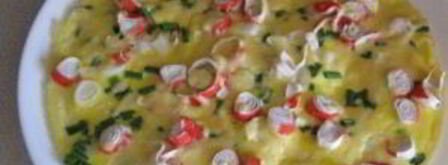 омлет с крабовыми палочками. Шаг 8