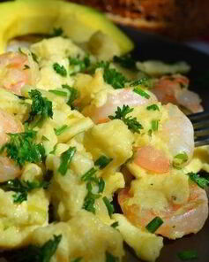 Омлет с креветками