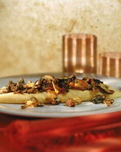 Омлет с лисичками и зеленью