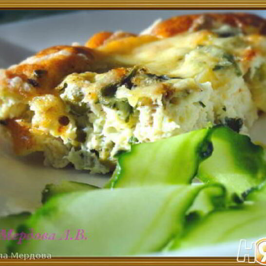 Рецепт омлет с мясом и картофелем