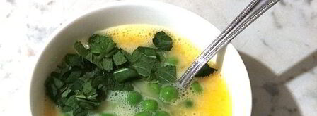 омлет с мятой и зеленым горошком. Шаг 4