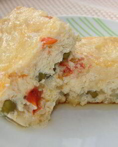 Омлет с овощами и сыром в мультиварке