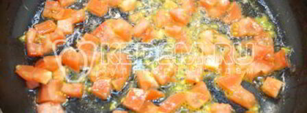 омлет с помидорами и рукколой алонзо. Шаг 3