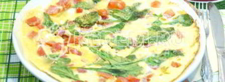 омлет с помидорами и рукколой алонзо. Шаг 6