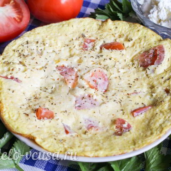 Рецепт омлет с помидорами