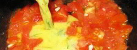 омлет с тунцом и помидорами. Шаг 4