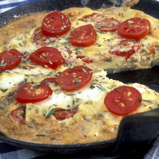 Рецепт омлет с творогом на сковороде