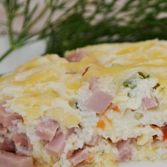 Рецепт омлет с ветчиной в мультиварке