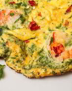 Омлет с зеленью и крабовым мясом