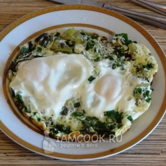 Рецепт омлет весенний с зеленью