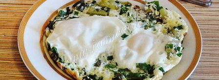 омлет весенний с зеленью. Шаг 9