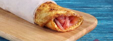 сырный омлет с ветчиной. Шаг 11