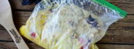 воздушный омлет в пакете. Шаг 6