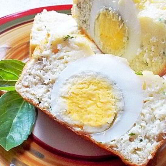 Рецепт запеченный омлет мишна с куриным мясом