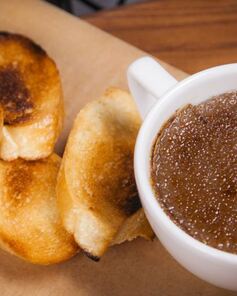 Карамелизованный паштет из утиной печени