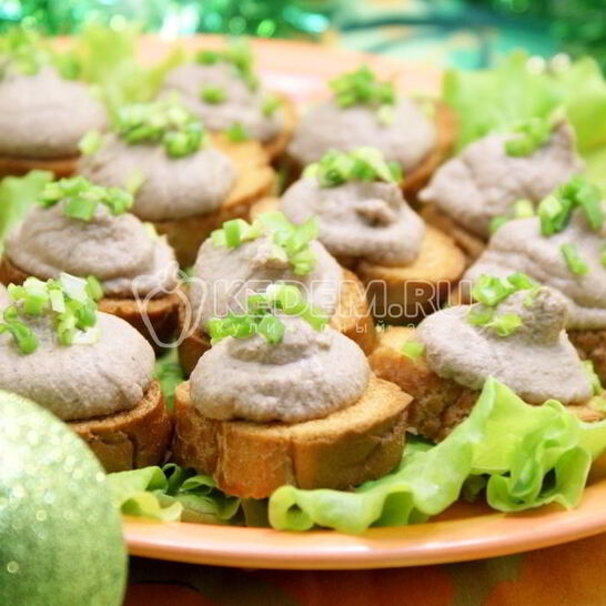 Рецепт паштет из куриной печени праздничный