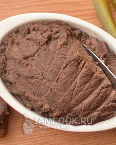 Паштет из куриной печени с черносливом и грецкими орехами