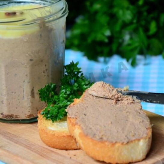 Рецепт паштет из куриной печени с горохом нут