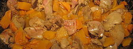 печеночный куриный паштет с тыквой и овощами. Шаг 4