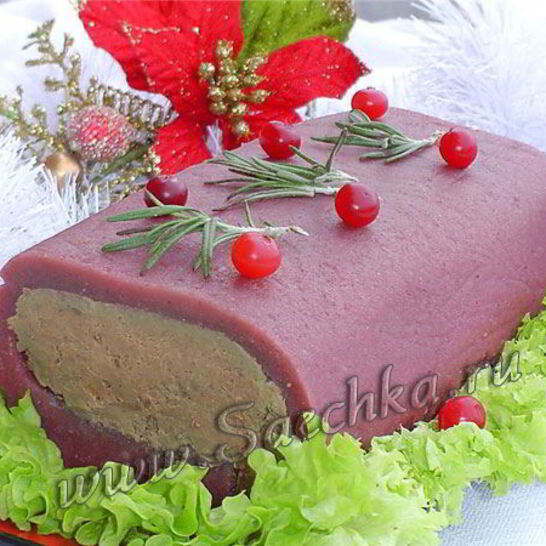 Рецепт печеночный паштет в клюквенном соусе