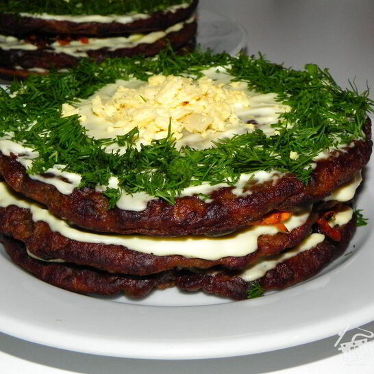 Рецепт печеночный тортик