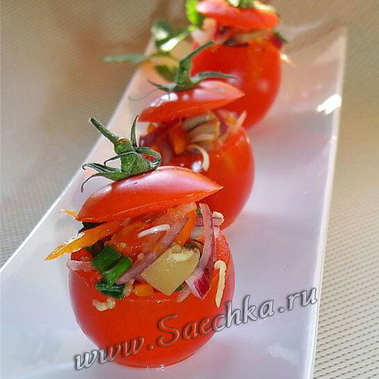 Рецепт помидоры, фаршированные овощами