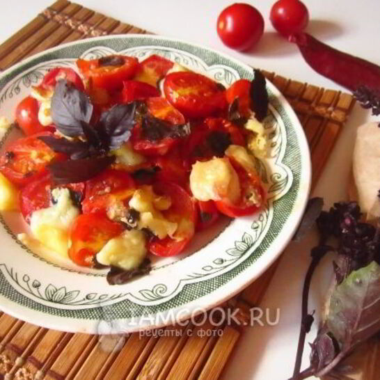 Рецепт помидоры с моцареллой в духовке