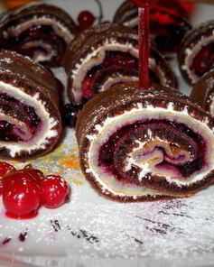 Блинные роллы Инь и янь с двойной начинкой