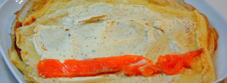 блинные роллы с семгой. Шаг 3