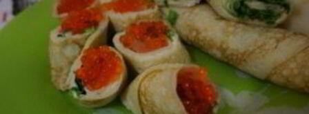 блинные роллы со сливочным сыром и красной рыбой. Шаг 7