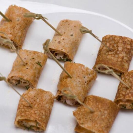 Рецепт роллы из гречневых блинов с креветками