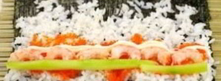 роллы с креветками. Шаг 9