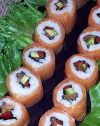 Роллы с лососем