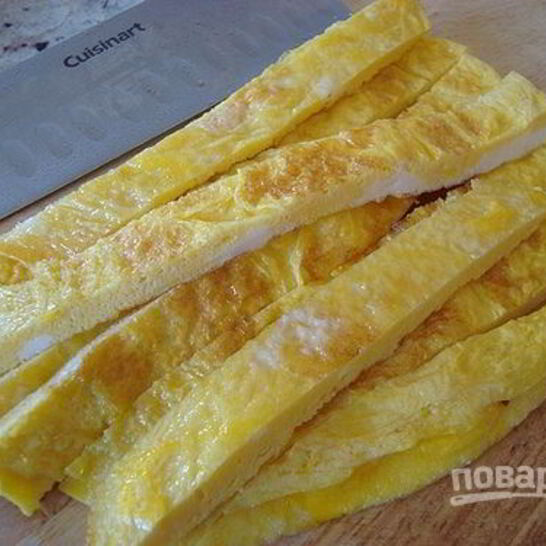 Рецепт яичный блинчик для роллов