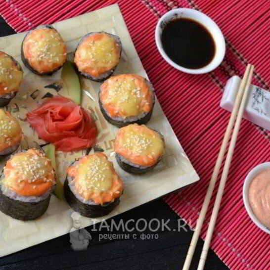 Рецепт запеченные роллы с крабовыми палочками