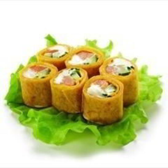 Рецепт запеченные роллы с лососевой начинкой
