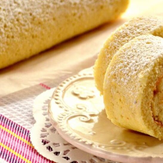 Рецепт бисквитный рулет со сгущенным молоком