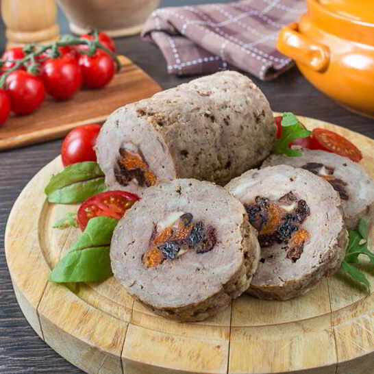 Рецепт индюшиный рулет с сухофруктами