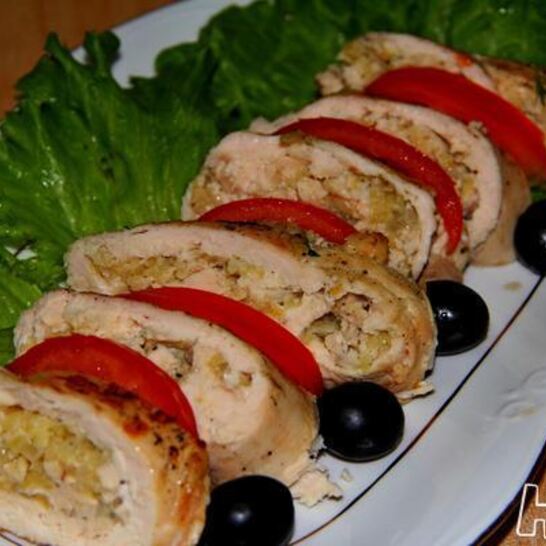 Рецепт куриные рулетики с лимонно-яблочной начинкой
