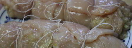 куриные рулетики с лимонно-яблочной начинкой. Шаг 6