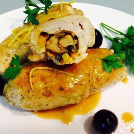 Рецепт куриные рулеты, фаршированные грибами и овощами