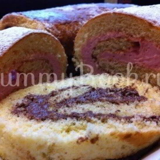 Рецепт медовый бисквитный рулет