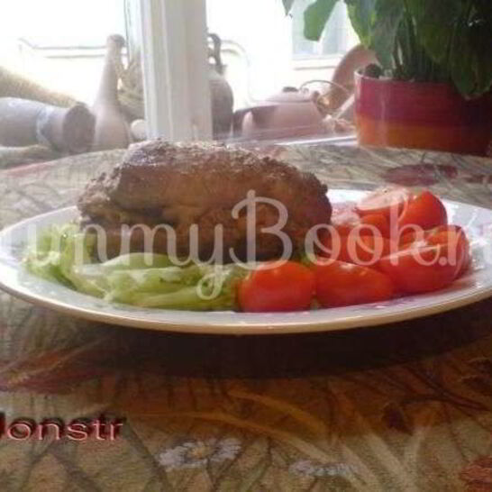 Рецепт мясной рулет с дижонской горчицей и бананами