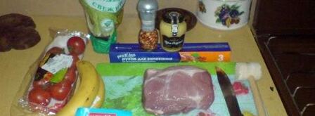 мясной рулет с дижонской горчицей и бананами. Шаг 11