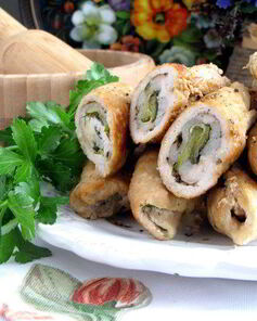 Мясные рулетики по-деревенски