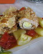 Мясные рулетики с овощами