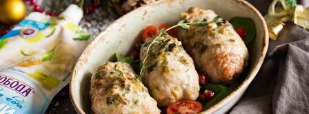 мясные рулетики с сыром и зеленью. Шаг 10