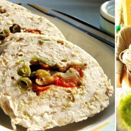 Рецепт паровой рулет с овощным соусом